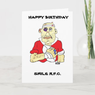 FUNNY RUGBY BIRTHDAY CARD