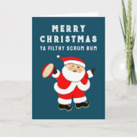 Funny Rugby Christmas Holiday Cards