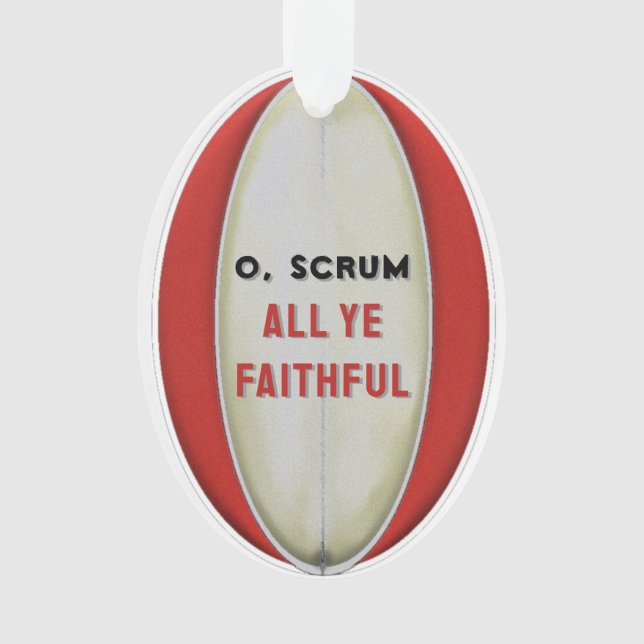 Funny Rugby Collectible Ceramic Ornament (Front)