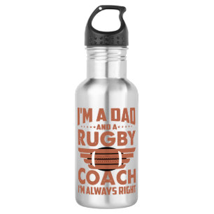 Funny Rugby Dad and Rugby Coach 532 Ml Water Bottle
