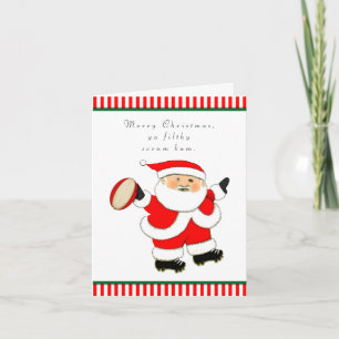 Funny Rugby Holiday Card