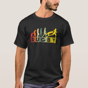 Funny Rugby Human Evolution Men Women Boys Girls T-Shirt
