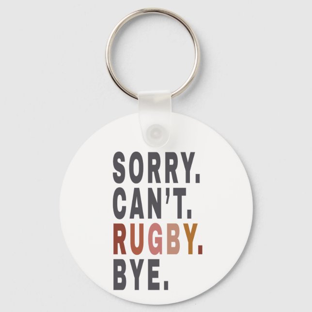 Funny Rugby Weekender ,for Rugby Mum,Gift Idea for Key Ring (Front)