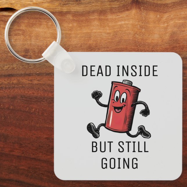 Funny Running Battery  Key Ring (Front)