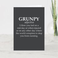 Funny Running Card Typography Cross Country Runner