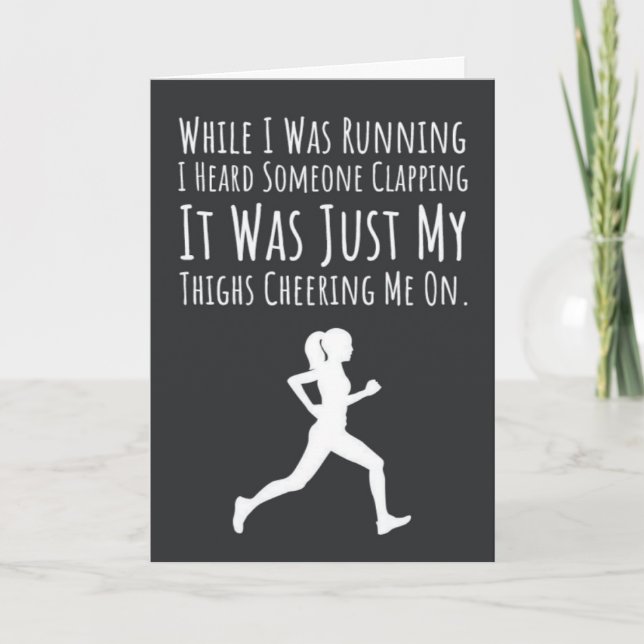 Funny Running Cards Cross Country Runner Sports XC (Front)