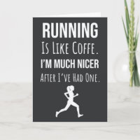 Funny Running Cards Exercise Fitness Gym Coffe