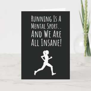 Funny Running Cards Marathon Cross Country Runner 