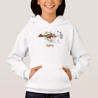 Funny running cool chicken cartoon illustration