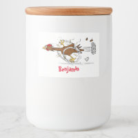 Funny running cool chicken cartoon illustration