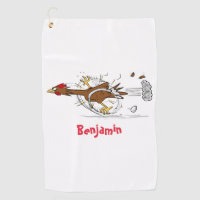 Funny running cool chicken cartoon illustration