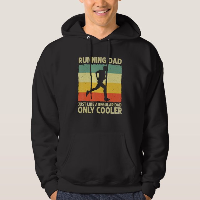 Funny Running For Men Dad Marathon Runner Coach Ma Hoodie (Front)