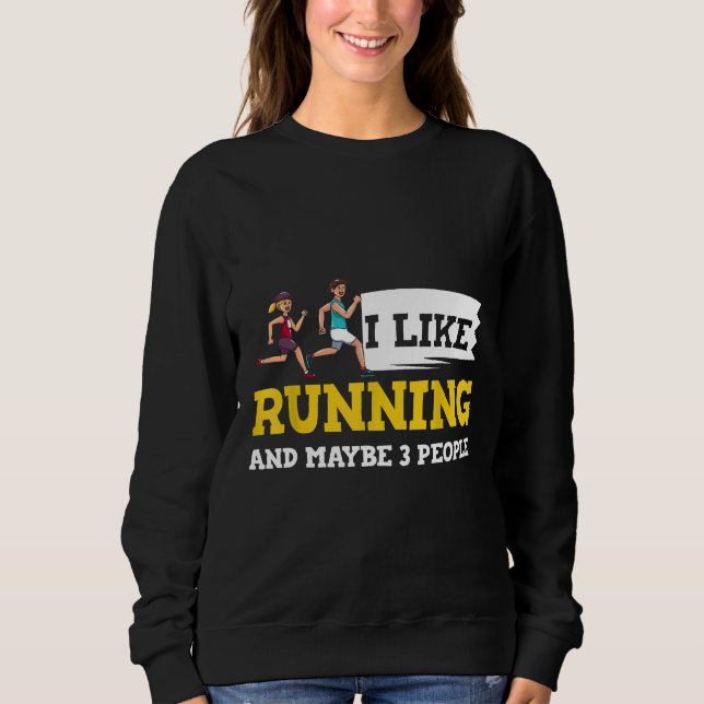 Funny Running Gift Half Marathon Ultra Runner Run Sweatshirt (Front)