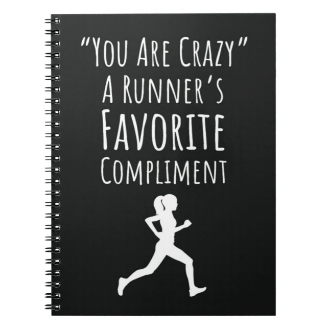 Funny Running Gifts Modern Cute Triathlon Yoga Notebook (Front)