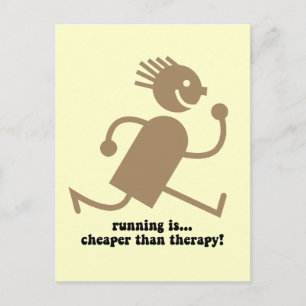 Funny running postcard