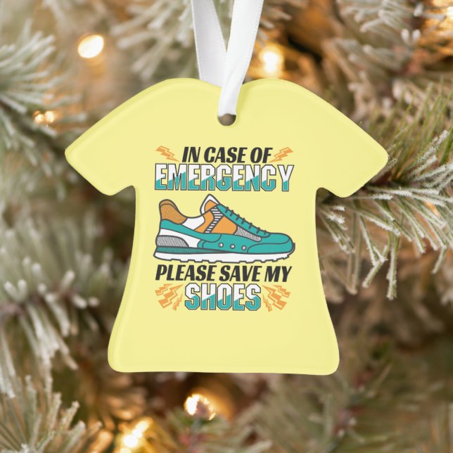 Funny Running Quote - Save My Shoes Ornament (Tree)