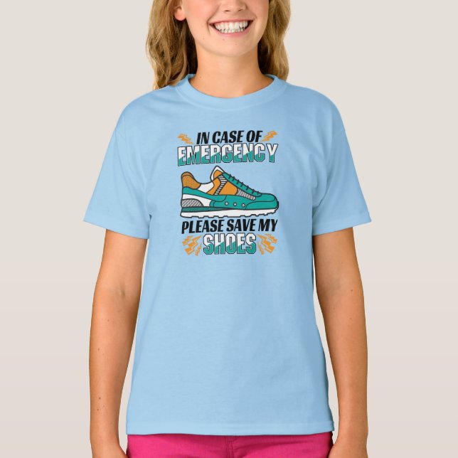 Funny Running Quote - Save My Shoes T-Shirt (Front)