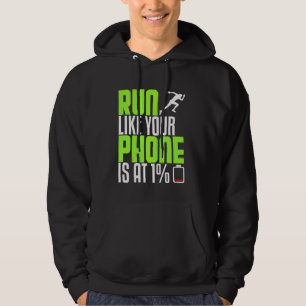 Funny Running Runner Like Phone On Half Marathon G Hoodie