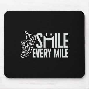 Funny Running Runner Smile Every Mile Cool Graphic Mouse Pad