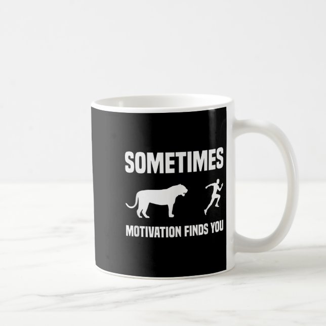 Funny Running Shirt Sport Runner Tiger Motivation  Coffee Mug (Right)