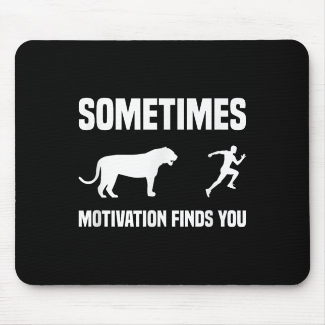 Funny Running Shirt Sport Runner Tiger Motivation  Mouse Pad (Front)
