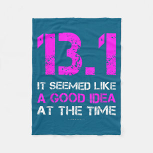 Funny Running Shirts. 13.1 Funny Half Marathon Fleece Blanket