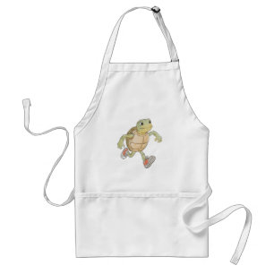 Funny Running Turtle Cartoon Cooking Apron