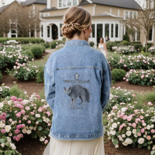 Funny Russian Blue Cat – This Is My Human Denim Jacket