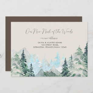 Funny Rustic Neck of the Woods Moving Announcement