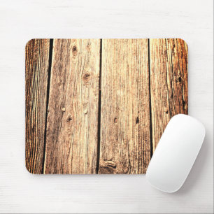 Funny Rustic Weathered Barn Wood Texture  Mouse Pad