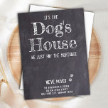 Funny Rustic We've Moved Dog Moving Announcement P Postcard<br><div class="desc">It's The Dog's House, We Just Pay The Mortgage! Let your best friend announce your move with this cute and funny dog moving announcement card. Personalise with names and your new address. This dog moving announcement is a must for all dog moms, dog dads and dog lovers! COPYRIGHT © 2020...</div>