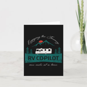 Funny Rv Co-pilot Motorhome Camping Card