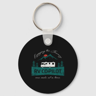 Funny Rv Co-pilot Motorhome Camping  Key Ring