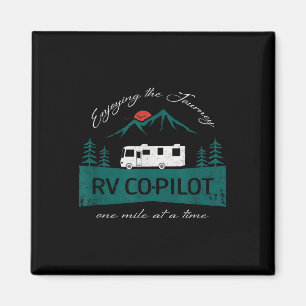 Funny Rv Co-pilot Motorhome Camping Magnet