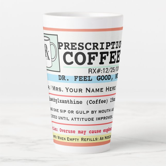 Funny RX Prescription Coffee Mug (Front)