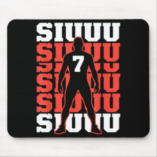 Funny s Soccer Fan Lovers Siuuuu Soccer Player Mouse Pad