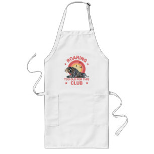 Funny Sabertooth Tiger Too Old Club Humour Long Apron