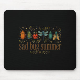 Funny Sad Bug Summer Indie Insect Lover Nature Mouse Pad
