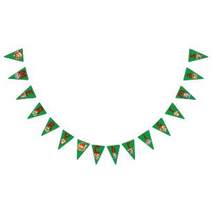 Funny Safari animals Lion Santa Christmas Costume Bunting