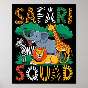 Funny Safari Costume For Kids Men Women Africa Saf Poster
