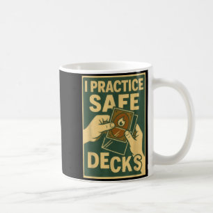 Funny Safe Decks Trading Card Game Pun Humor  Coffee Mug