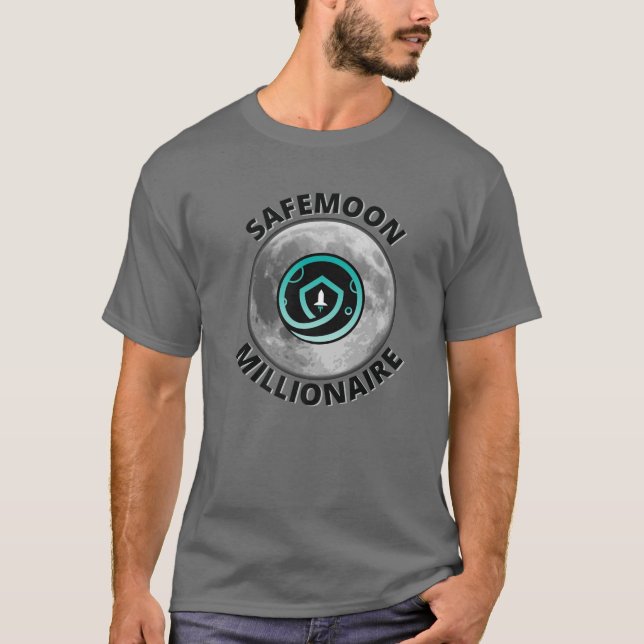 Funny Safemoon To The Moon Millionaire HODL Crypto T-Shirt (Front)