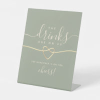 Funny Sage Green Wedding Bar