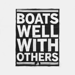 Funny Sail Nautical Design With Clic Ship Fleece Blanket