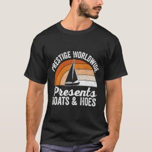 Funny sailboat boating retro vintage sunset T-Shirt