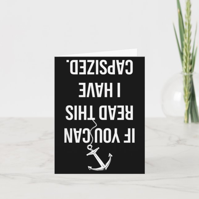 Funny Sailing Nautical Boating Sailboat Lover Gift Card (Front)