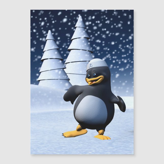 Funny Sailor Penguin Dancing (Front)