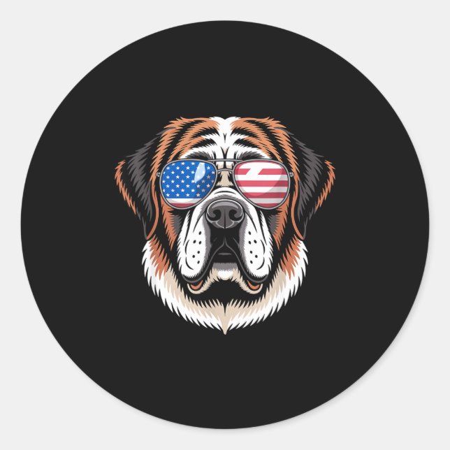 Funny Saint Bernard Costume For Men Women St Berna Classic Round Sticker (Front)