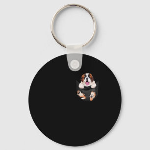 Funny Saint Bernard In Your Cket For St. Bernard L Key Ring