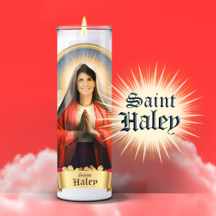 Funny Saint Haley Prayer Candle